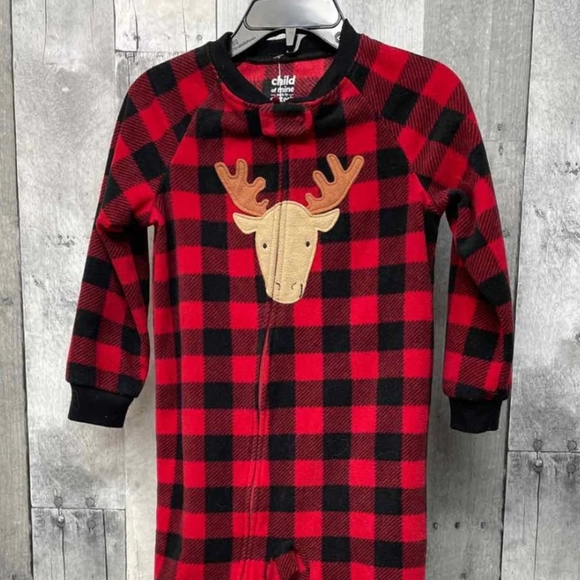 Carter's Child of Mine Toddler Boys Santa Fleece 1-pice Sleeper Set of 2 Size 5 - Picture 3 of 8